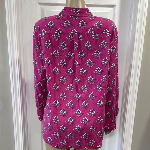 TALBOTS PINK FLORAL SHIRT - Picture 8 of 9